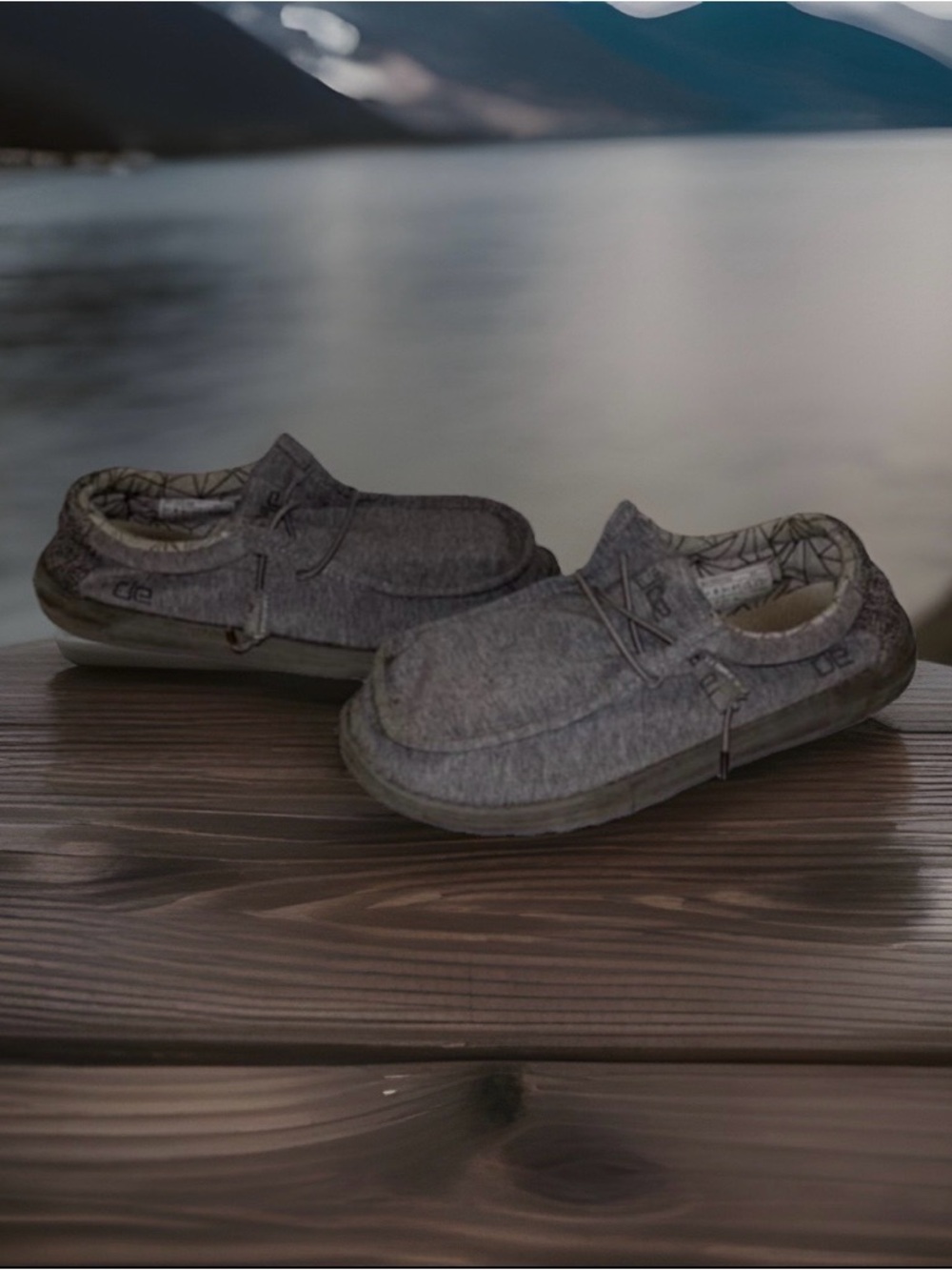 Hey Dude Gray Slip-On shoes size 8